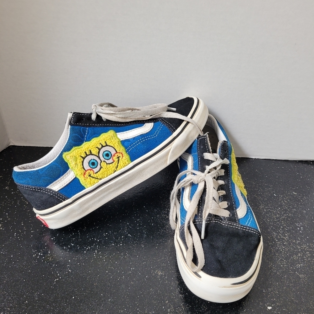 Vans Black and Blue Spongebob Sneakers